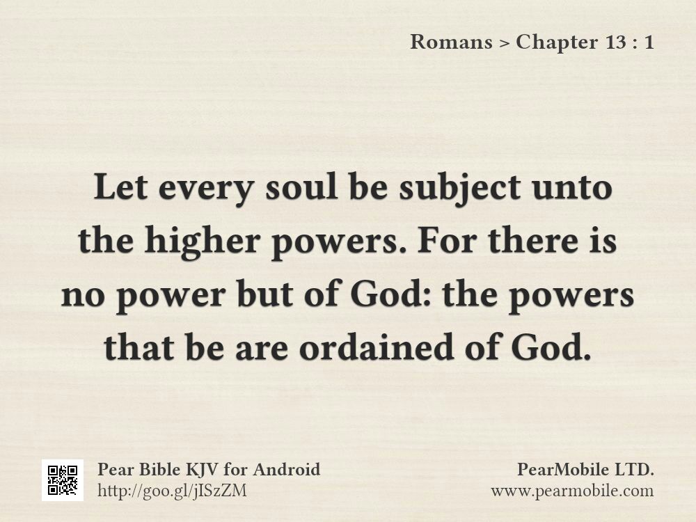 Romans, Chapter 13:1